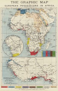 O mapa gráfico das possessões européias na África