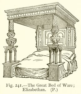 A Grande Cama de Ware; Elisabetano de English School