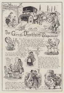 O Grande Elopamento de Dumbleton (gravura) de English School