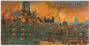 O Grande Incêndio de Londres, 1666 de English School