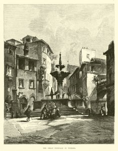 A grande fonte em Viterbo de English School