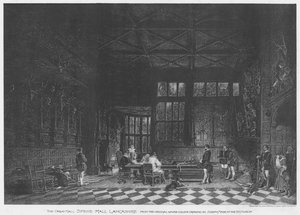 The Great Hall, Speke Hall, Lancashire (litho) de English School