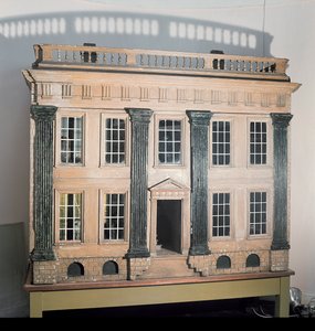 A casa de bonecas inglesa Great House, c.1750, pensada para vir de Cheshire ou Lancashire (madeira)