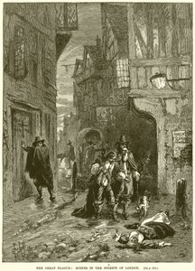 A grande peste: cenas nas ruas de Londres de English School