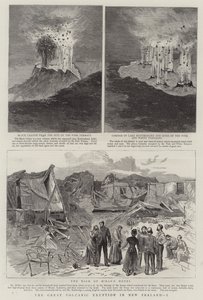 A Grande Erupção Vulcânica na Nova Zelândia, I (gravura) de English School