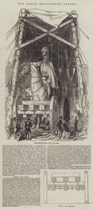 A Grande Estátua de Wellington (gravura) de English School