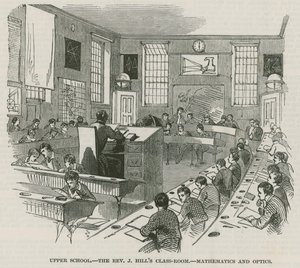 As Escolas do Royal Hospital de Greenwich; Escola Superior: A sala de aula do Reverendo J Hills de English School