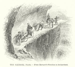 O desfiladeiro de Grimsel (gravura) de English School