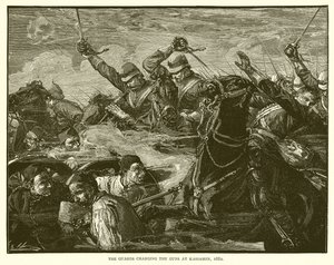 Os guardas cobrando as armas em Kassassin, 1882 de English School