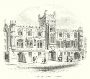 The Guildhall, Bristol (gravura) de English School