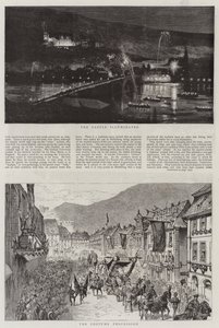 As festividades de Heidelberg (gravura) de English School