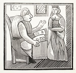 A história do grupo da mãe do oeste, ilustração dos Chapu-livros do século XVIII por John Ashton, bar. 1882 de English School