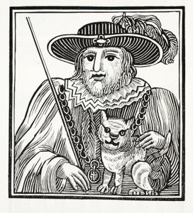 A história do senhor Richard Whittington, três vezes senhor prefeito de Londres, ilustração dos Chapu-livros do século XVIII por John Ashton, bar. 1882