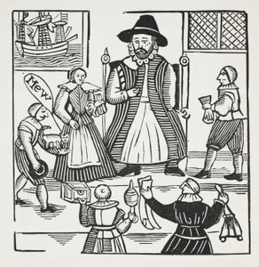 A história do senhor Richard Whittington, três vezes senhor prefeito de Londres, ilustração dos Chapu-livros do século XVIII por John Ashton, bar. 1882 de English School
