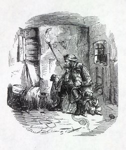 A Casa do Rick-Burner, ilustração de &39;Punch&39;, 1844 de English School