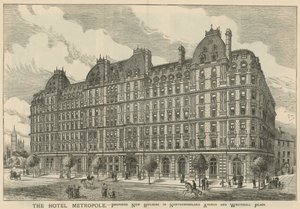 O Hotel Metropole propôs novo edifício em Northumberland Avenue e Whitehall Place de English School