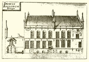 A casa em Bruges ocupada por Caxton de English School