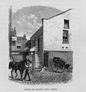 A Casa em Bem Mews de Jacob, onde Michael Faraday (1791-1867) nasceu de English School