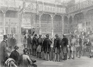 A Câmara dos Comuns: tomada de posse dos membros em 1857 de English School