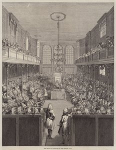 A Câmara dos Comuns na Sessão 1741-2 (gravura) de English School