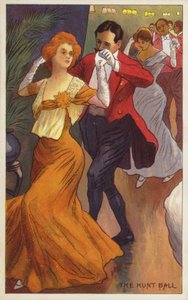 O Baile da Caça (litografia a cores) de English School