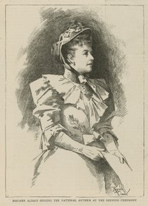 O Instituto Imperial: Madame Albani cantando o Hino Nacional na cerimônia de abertura de English School