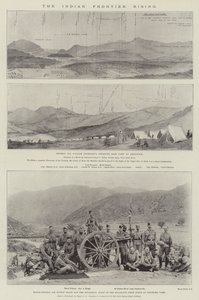 A Ascensão da Fronteira Indiana (litho) de English School