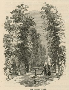 A caminhada italiana em Vauxhall Gardens de English School