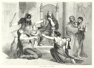 O julgamento de Salomão (gravura) de English School