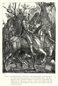 O Cavaleiro da Morte em um Cavalo Branco (gravura) de English School