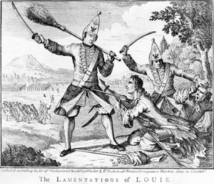 As Lamentações de Louis, 1757 de English School