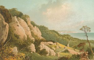 O desmoronamento perto de Ventnor - Ilha de Wight de English School