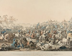 A Última Carga do 6º Regimento (sic) de Bengala e do 6º Regimento de Cavalaria Ligeira de Madras em 16 de Dezembro de 1817 (cor litho) de English School