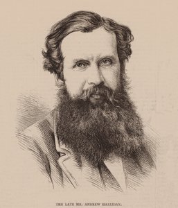 O falecido Sr. Andrew Halliday (gravura) de English School