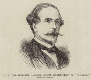 O falecido Sr. Frederick Hardman, correspondente estrangeiro do "The Times" (gravura) de English School