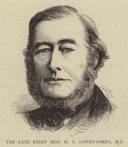 O falecido Honorável H. T. Lowry-Corry, deputado (gravura) de English School