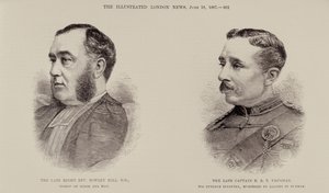Rev. Rowley Hill, Bispo de Sodor e Man e o falecido Capitão EBT Vaughan, 6º Infantaria Punjaub, Assassinado por Dacoits em Burmah, de The Illustrated London News, 18 de junho de 1887 (e de English School