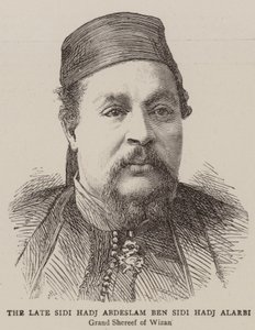 O falecido Sidi Hadj Abdeslam Ben Sidi Hadj Alarbi (gravura) de English School