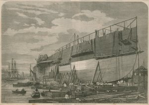 O Leviathan no quintal no Millwall, em Londres, antes do lançamento