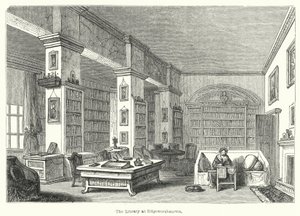A Biblioteca em Edgeworthstown (gravura) de English School