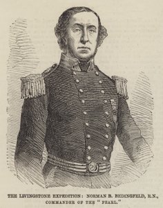 The Livingstone Expedition, Norman Bedingfeld, RN, Comandante da "Pérola" (gravura) de English School