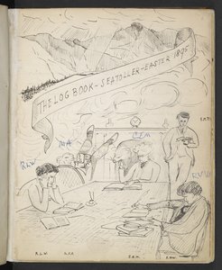 The Log Book, Seatoller, Páscoa 1895 (caneta e tinta no papel) de English School