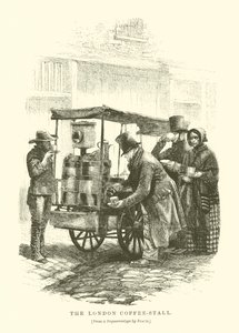 A banca de café de Londres (gravura) de English School