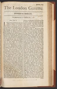 The London Gazette, edição 5655, página 1, 28 de Junho de 1718 (imprimir) de English School