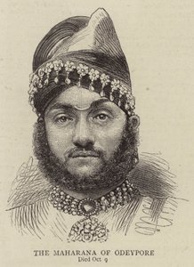 O Maharana de Odeypore (gravura) de English School