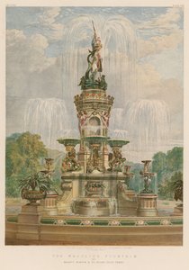 A fonte da majólica por senhores Minton e Co, Stoke-upon-Trent de English School