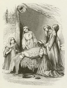 As mulheres de Malabar lavando o corpo da Virgínia (gravura) de English School