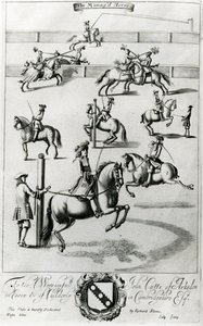 O Cavalo Manag&39;d, de &39;Recreação do Cavalheiro&39; publicado por Richard Blome, 1686 de English School