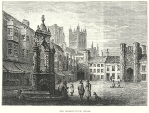A Praça do Mercado, Wells (gravura) de English School