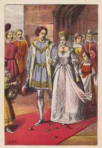 O Casamento da Cinderela (litografia a cores) de English School